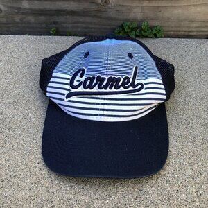 Vintage AHEAD Headwear CARMEL Trucker Hat Mens Snapback Blue Cap Adjusta…​